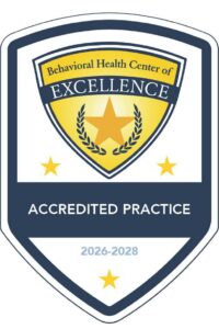 Behavioral Health Center of Excellence Accredited Practice badge - 2026-2028
